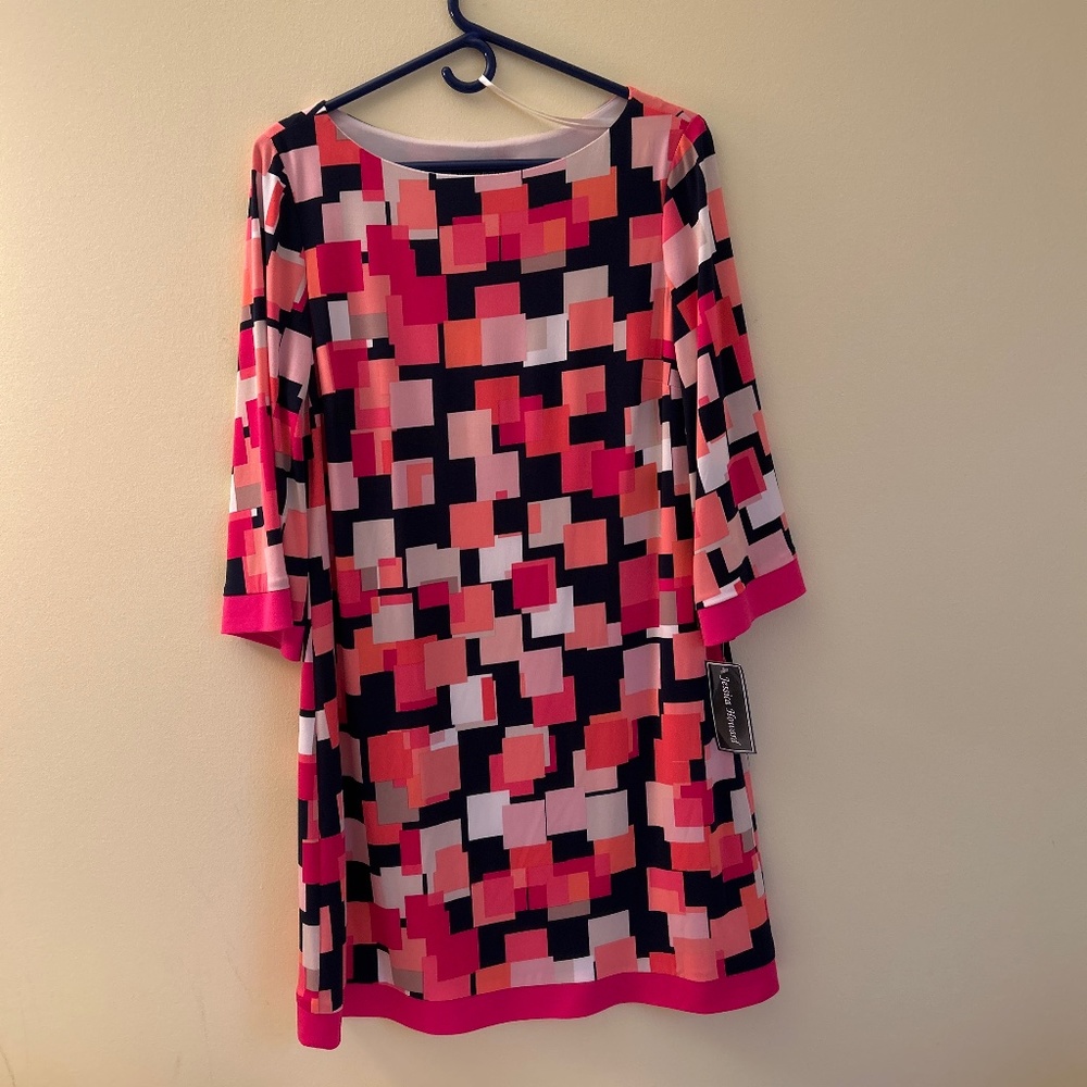 Jessica Howard Missy Pink Day Dress Size 12 NWT